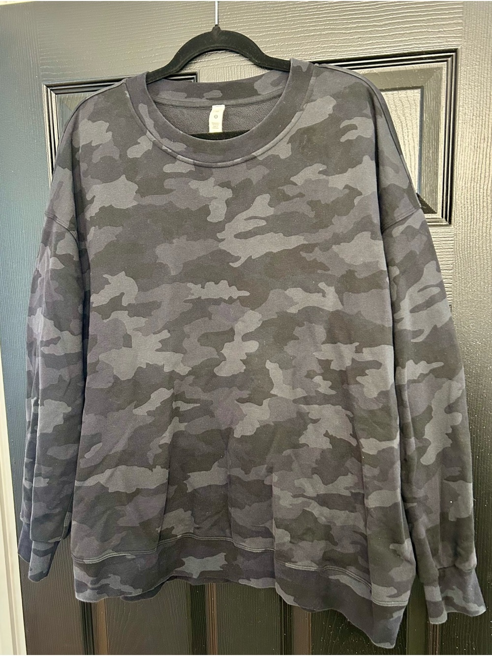 lululemon Athletic Camo Crewneck in Charcoal Gray